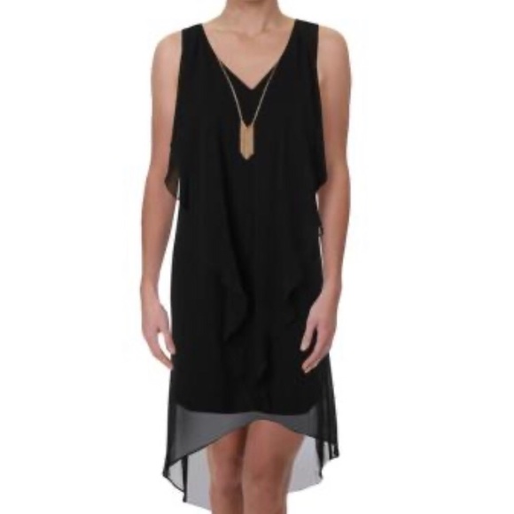 Thalia high low dress detachable gold tone detail - Picture 1 of 6